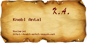 Knebl Antal névjegykártya